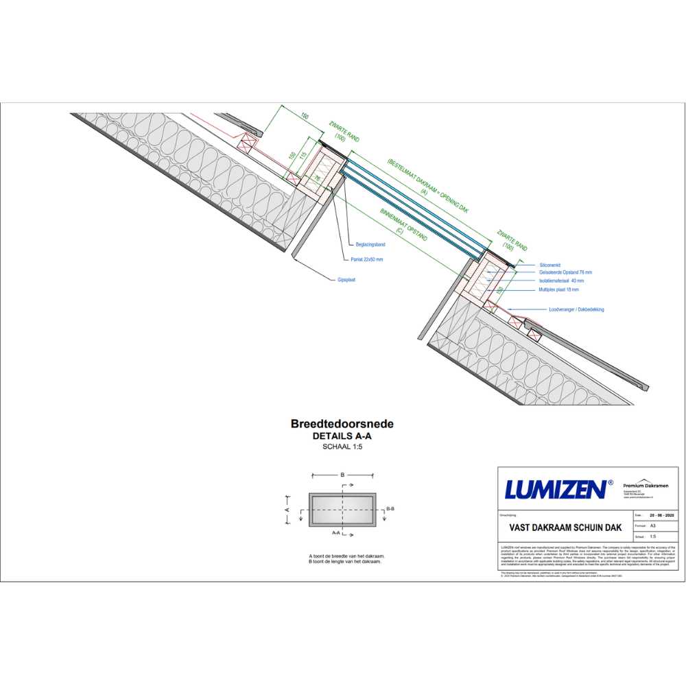 Vast Dakraam Schuin Dak van Premium Dakramen